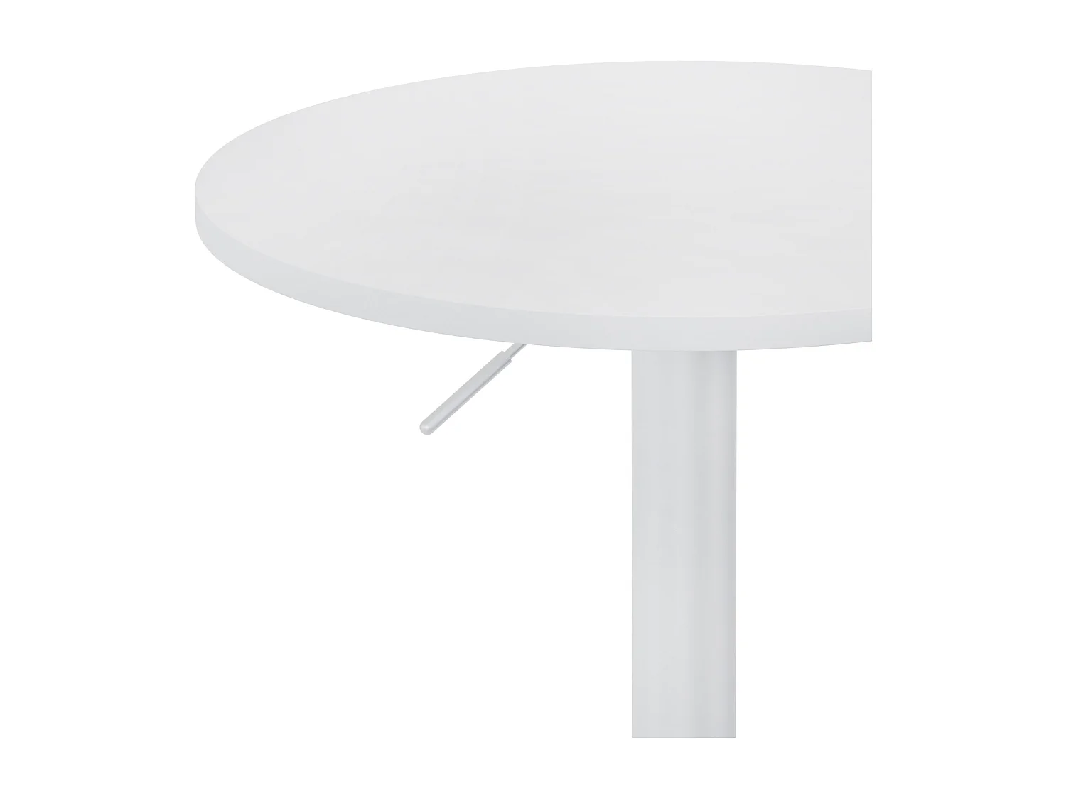 Table haute - rond Ø 52 cm - Bois - Blanc / Blanc - Xanten