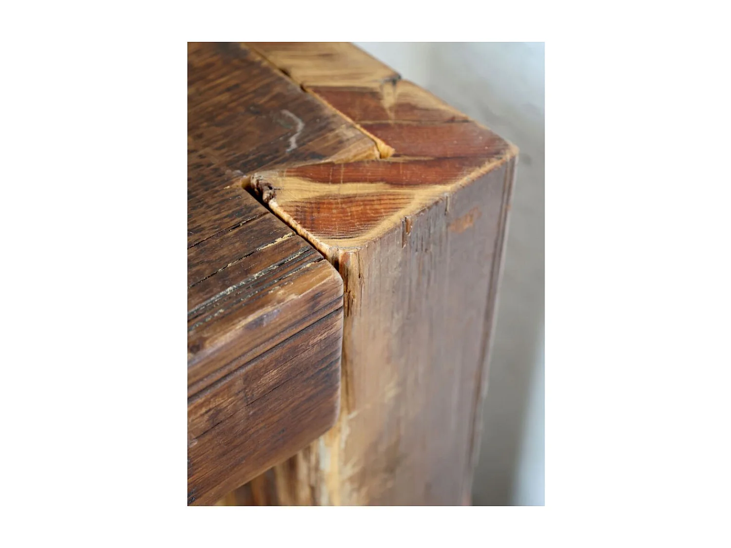 Table de service en bois recyclé marron 122 x 26 x 76 cm