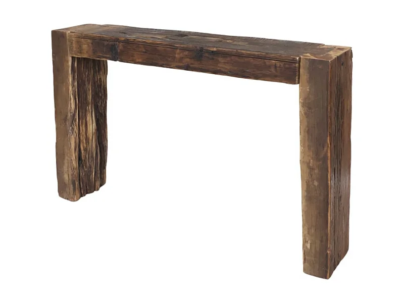 Table de service en bois recyclé marron 122 x 26 x 76 cm