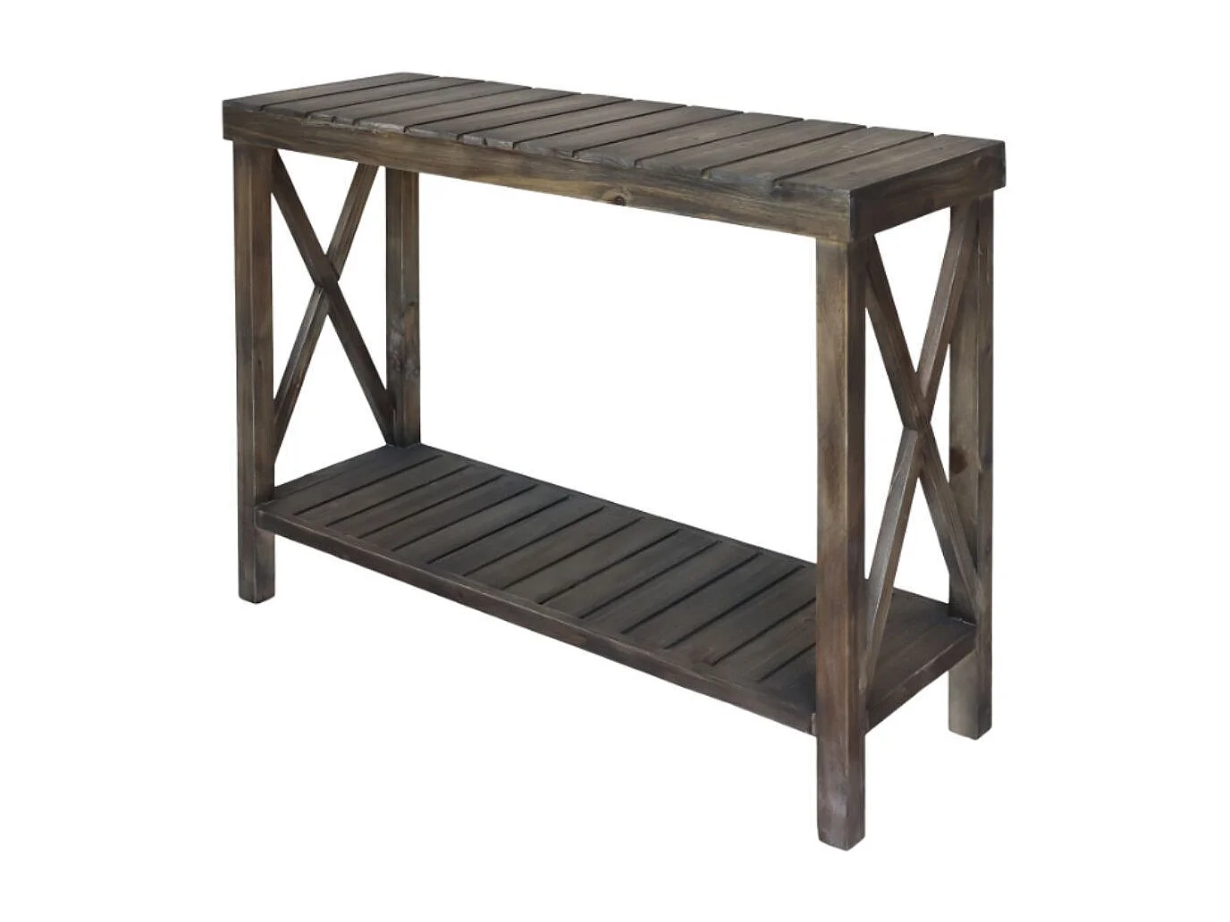 Table de service en bois de sapin marron 105.5 x 36 x 77 cm