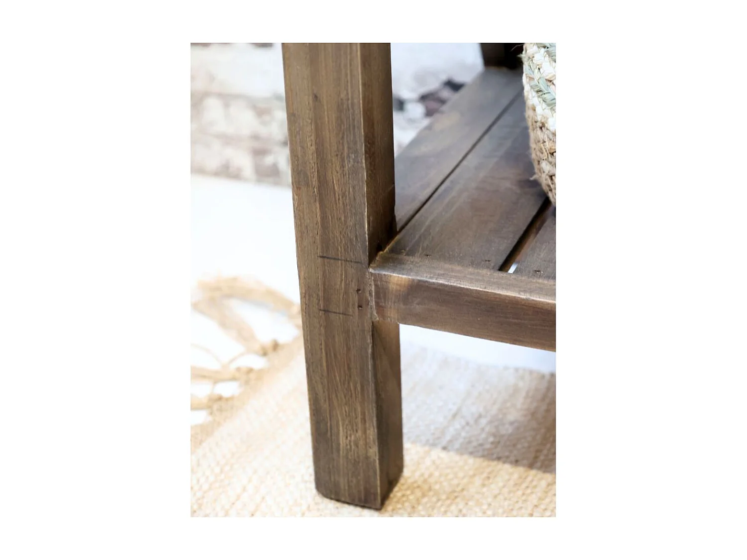 Table de service en bois de sapin marron 105.5 x 36 x 77 cm