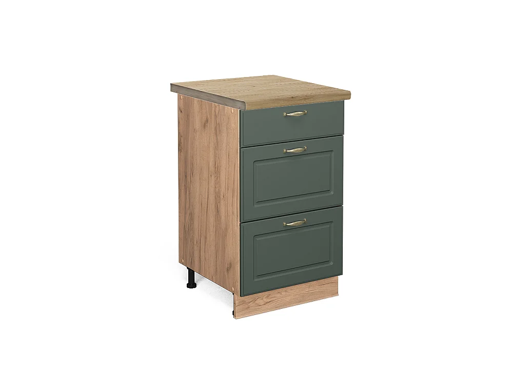 Mobiletto base per cucina Verde-oro rustico 50x60x82 fame-line