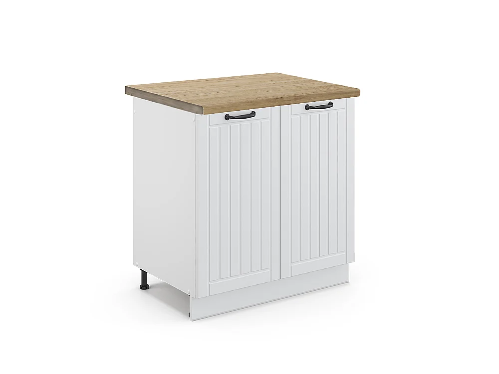 Meuble bas sous-évier blanc campagne 80x60x82 fame-line