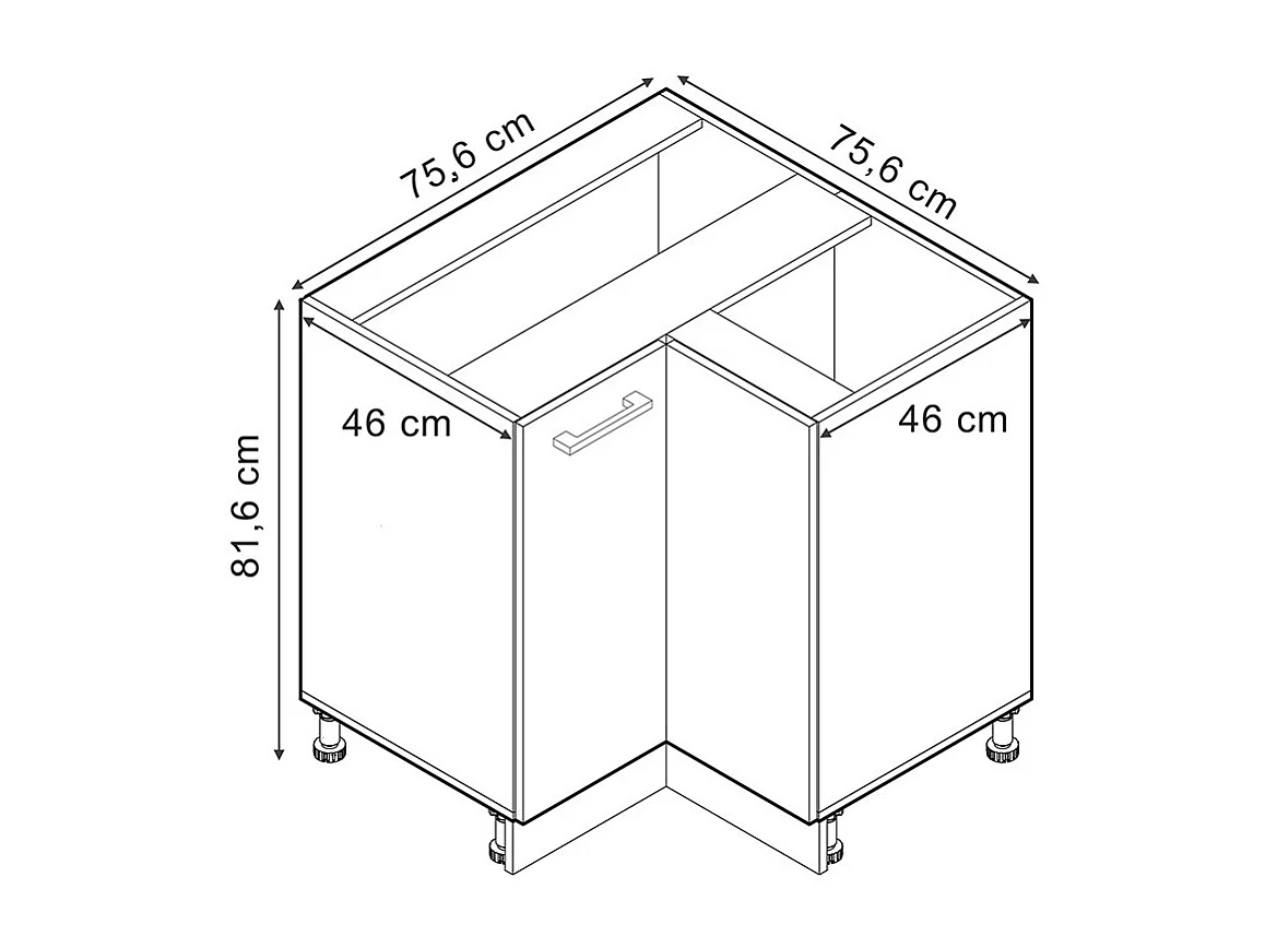 Meuble dangle blanc campagne 75.6x60x81.6 r-line