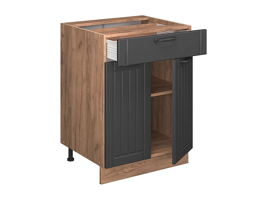 Mueble bajo de cocina gris oscuro 60x51.6x82 fame-line