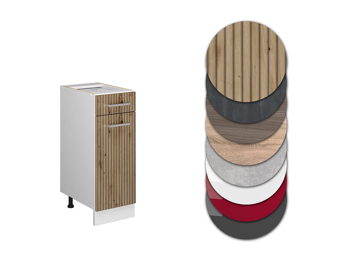 Mueble bajo de cocina roble artesanal 30x60x81.6 r-line