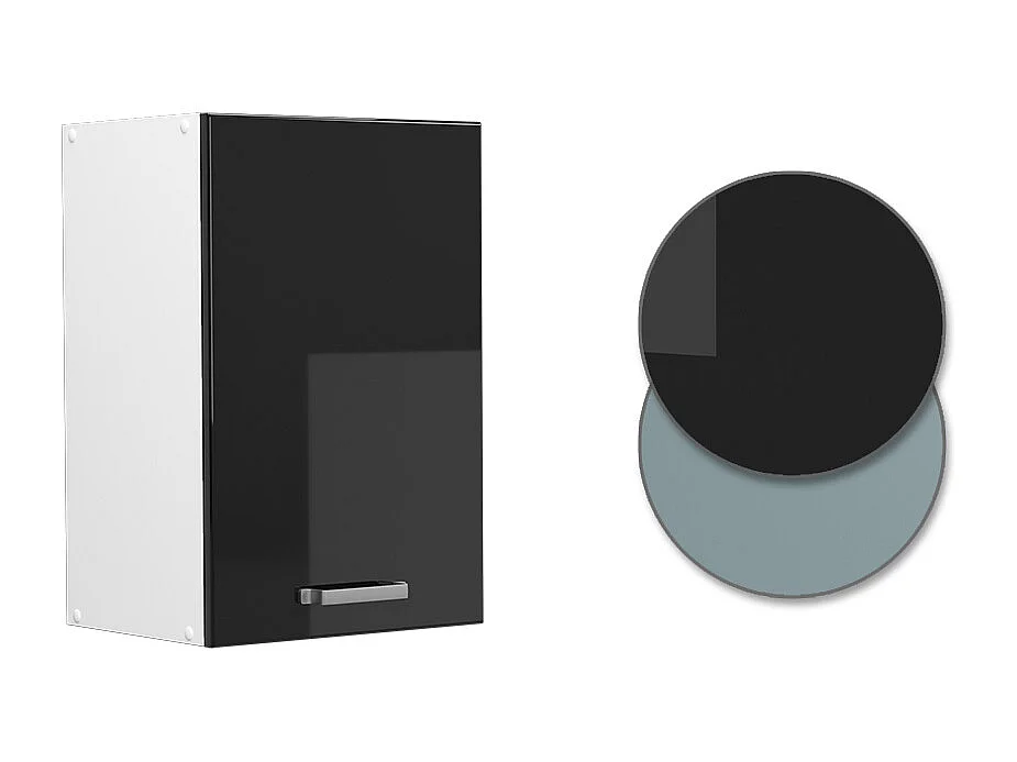 Armario colgante negro brillo intenso 40x31x60 r-line