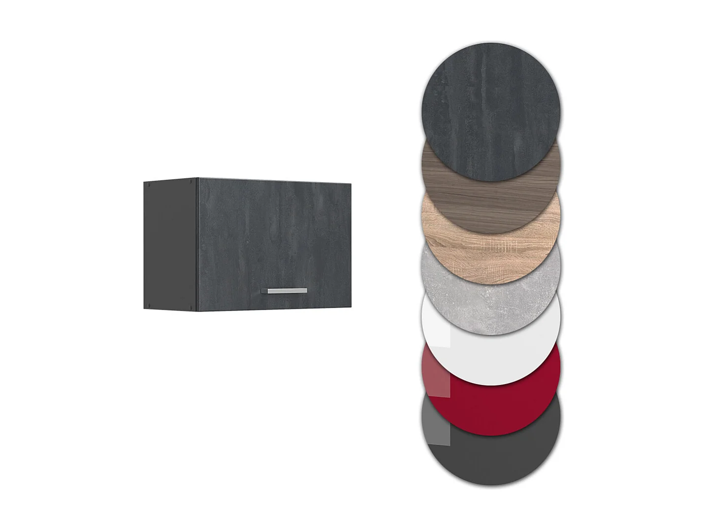 Armario colgante hormigón negro 60x31x40 r-line