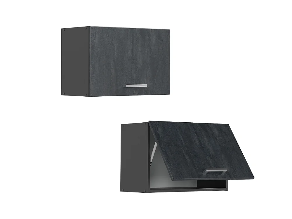 Wall cabinet black concrete 60x31x40 r-line