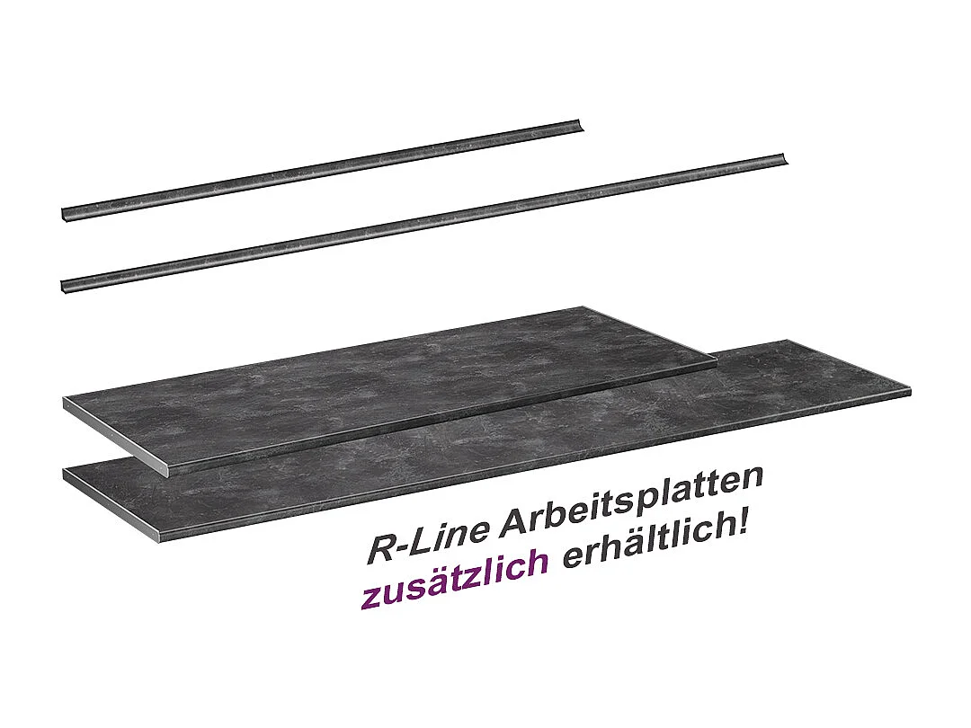 Keukenwerkblad antraciet 240x60x2.8 r-line
