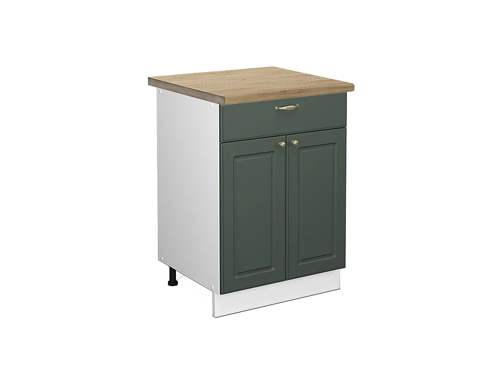 Meuble cuisine vert or campagne 60x60x82 fame-line