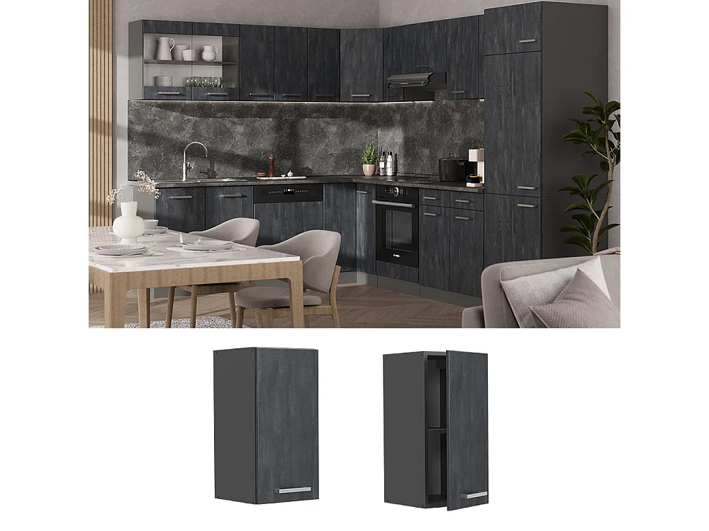 Armario colgante hormigón negro 30x31x60 r-line