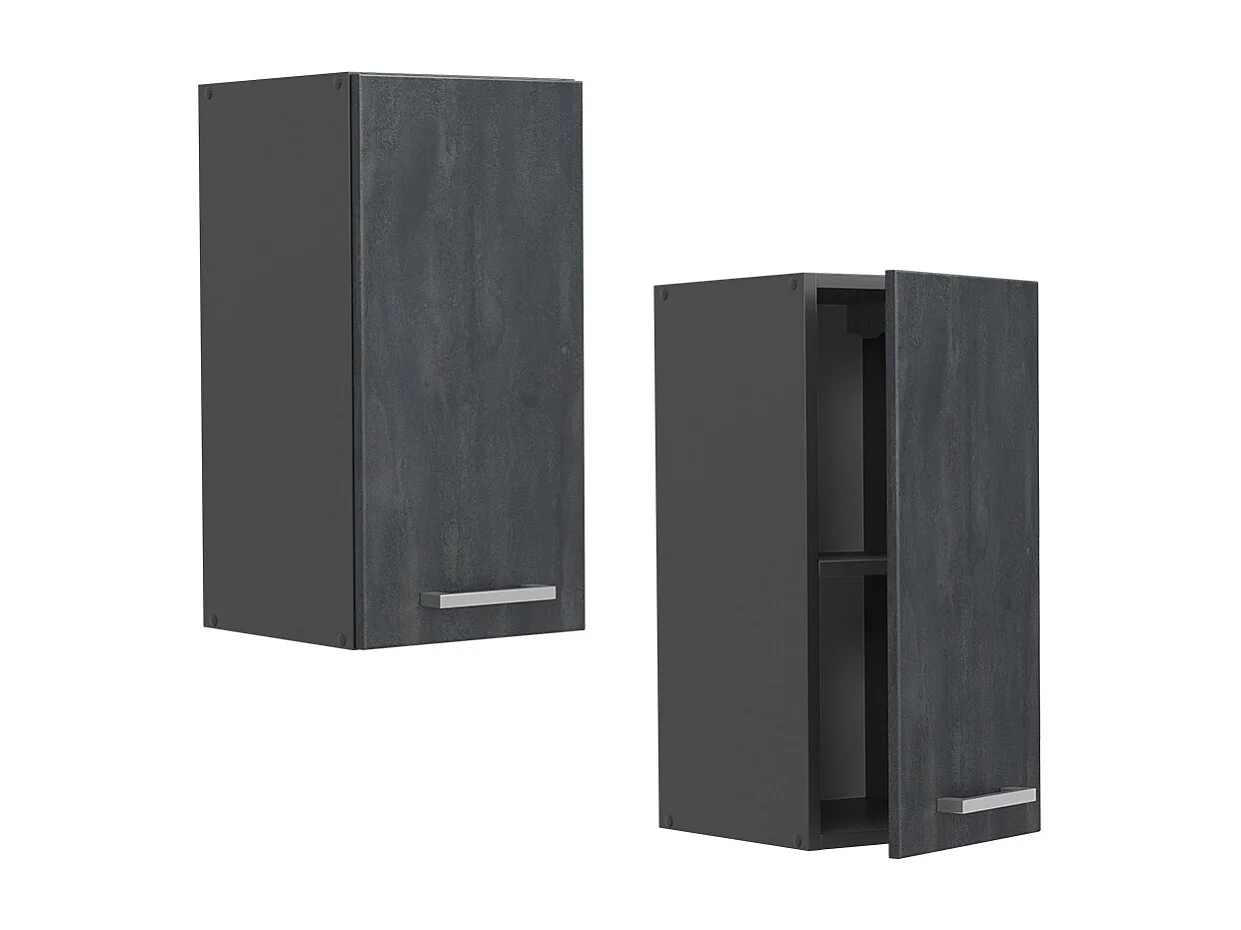 Armario colgante hormigón negro 30x31x60 r-line