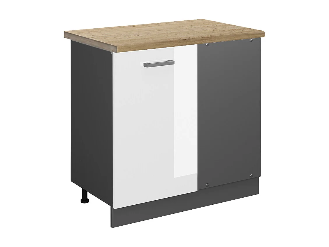 Mobile ad angolo cucina bianco lucido 86x60x81.6 r-line
