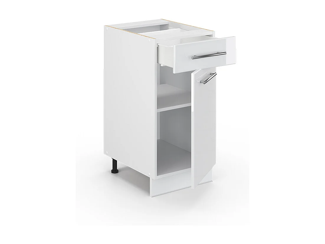 Meuble cuisine blanc haute brillance 40x60x82 fame-line