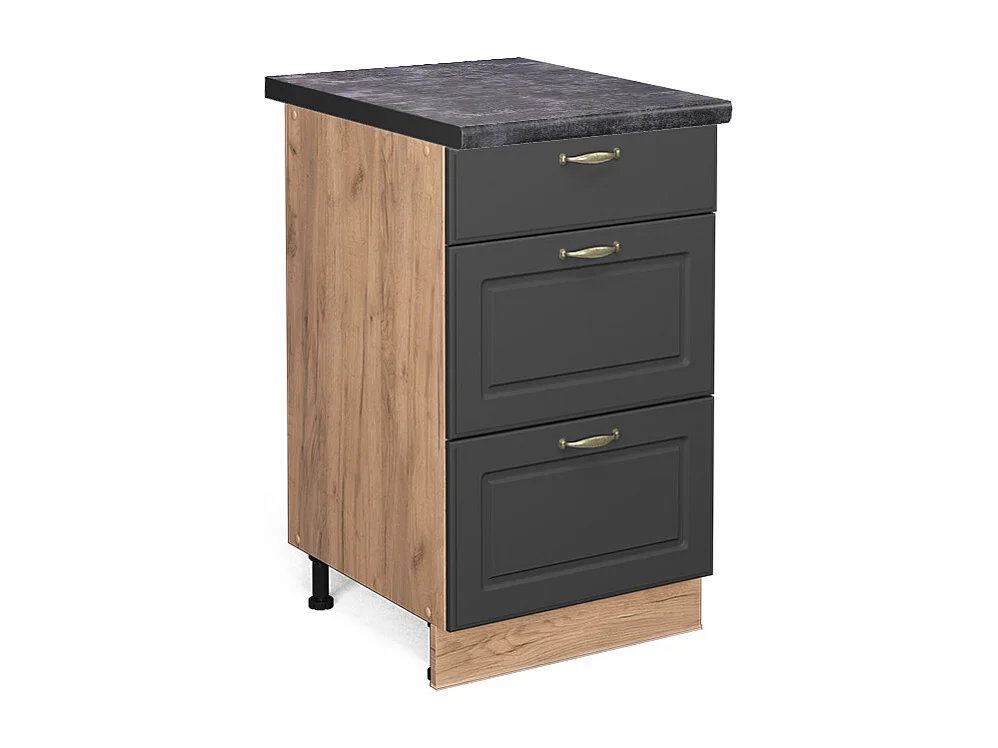 Meuble cuisine anthracite-or 50x60x82 fame-line