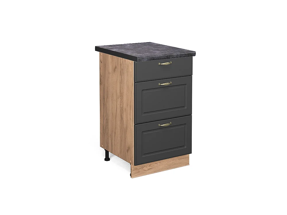 Meuble cuisine anthracite-or 50x60x82 fame-line