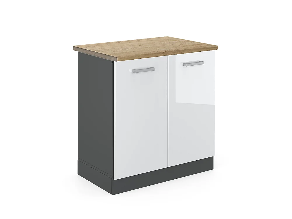 Mobile lavello cucina bianco lucido 80x60x81.6 r-line