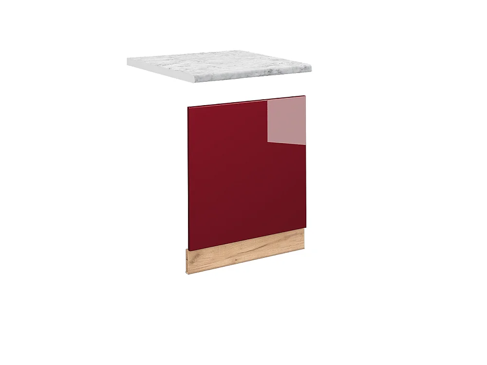Façade rouge bordeaux haute brillance 60x1.6x67.4 fame-line