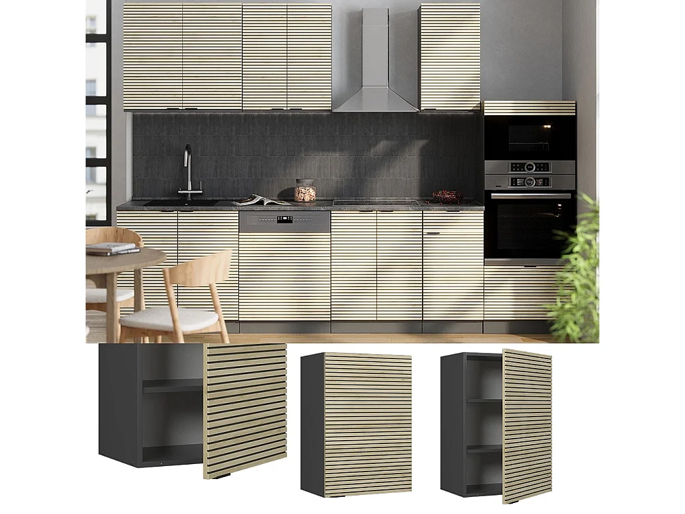 Wall cabinet oak panel 50x34.1x72 fame-line