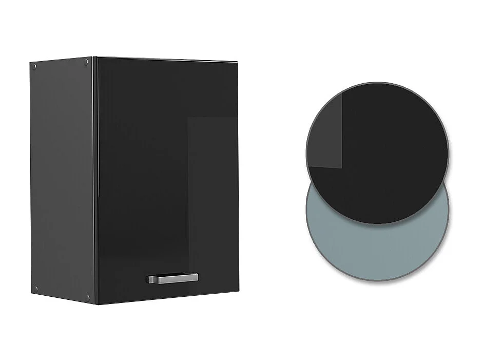 Hangkast zwart hoogglans 45x31x60 r-line