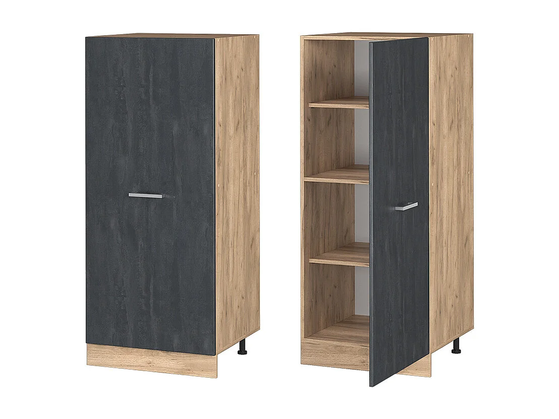 Meuble pour four béton noir 60x57x143 r-line