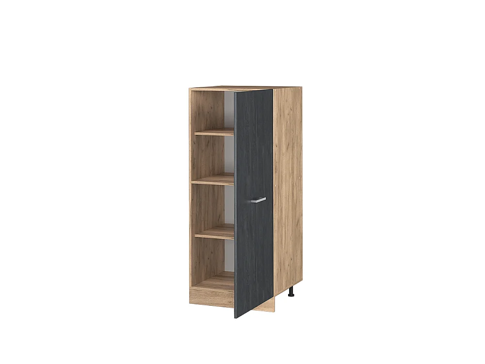 Tall cabinet black concrete 60x57x143 r-line