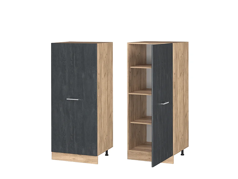 Tall cabinet black concrete 60x57x143 r-line