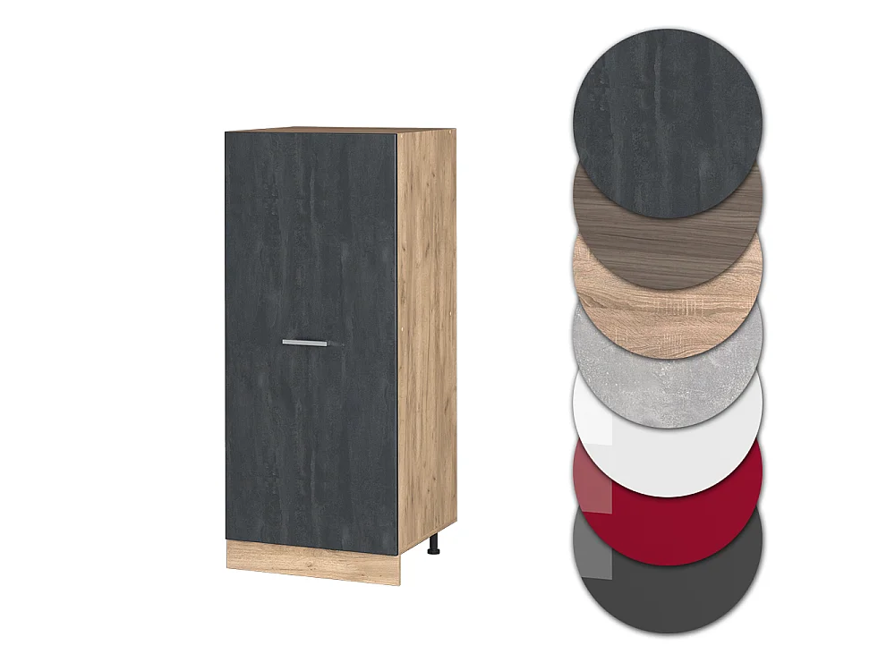 Tall cabinet black concrete 60x57x143 r-line