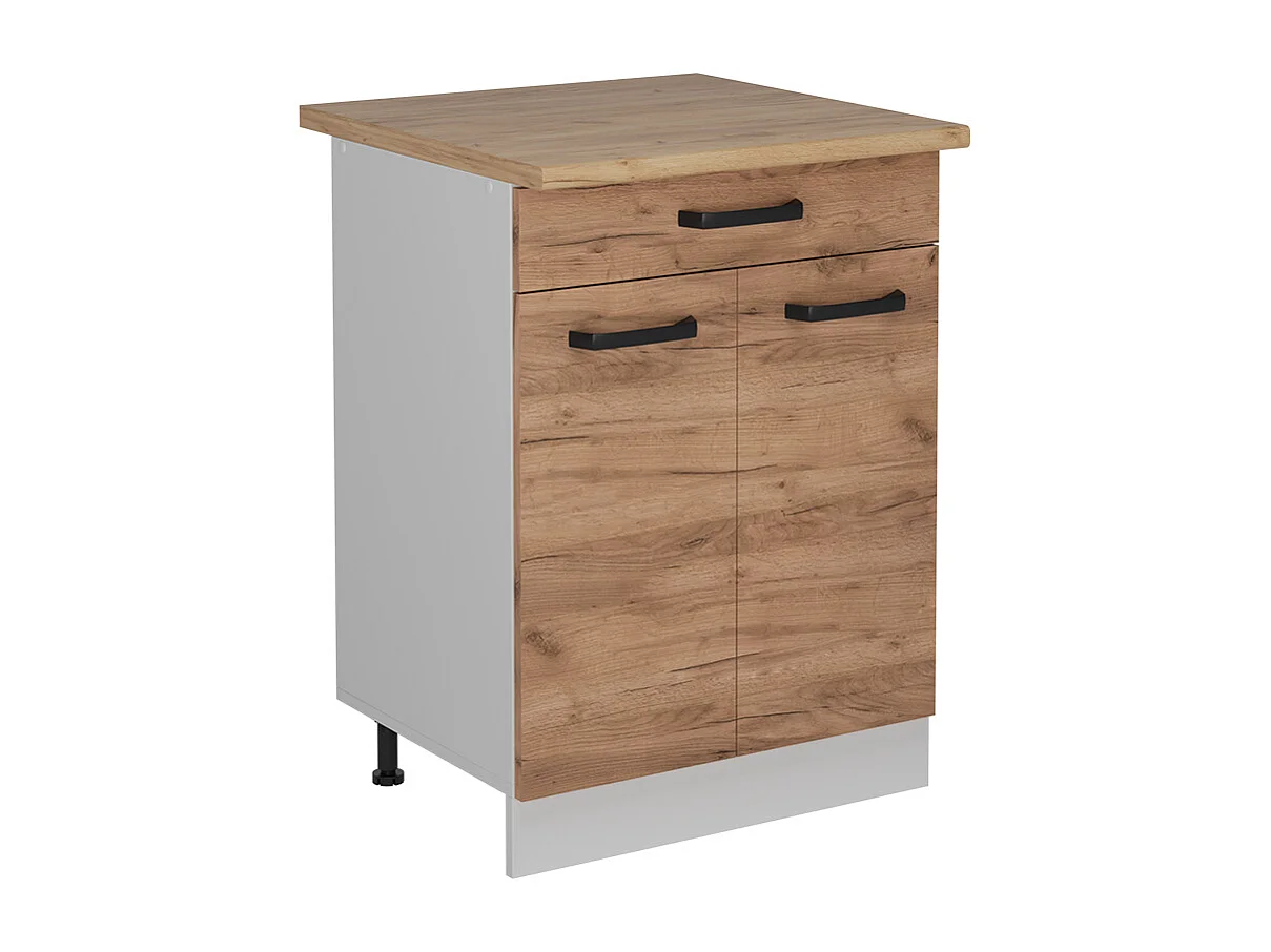 Mueble bajo de cocina roble dorado 60x60x81.6 r-line