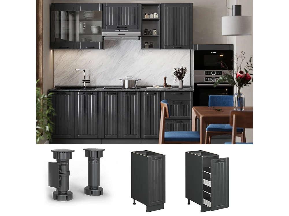 Armario de farmacia gris oscuro 30x60x82 fame-line