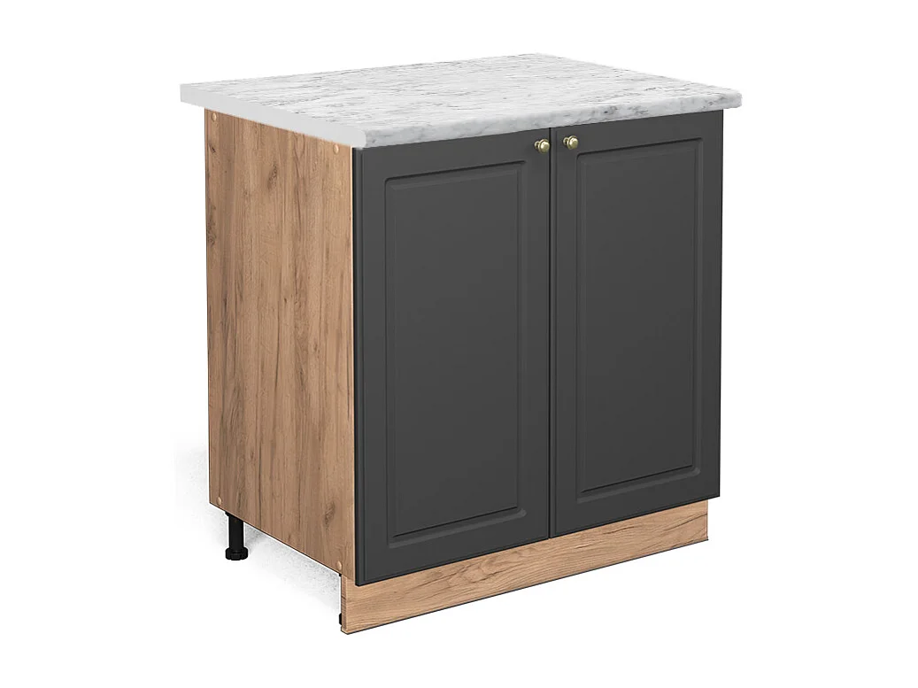 Mobiletto base cucina antracite-oro 80x60x82 fame-line