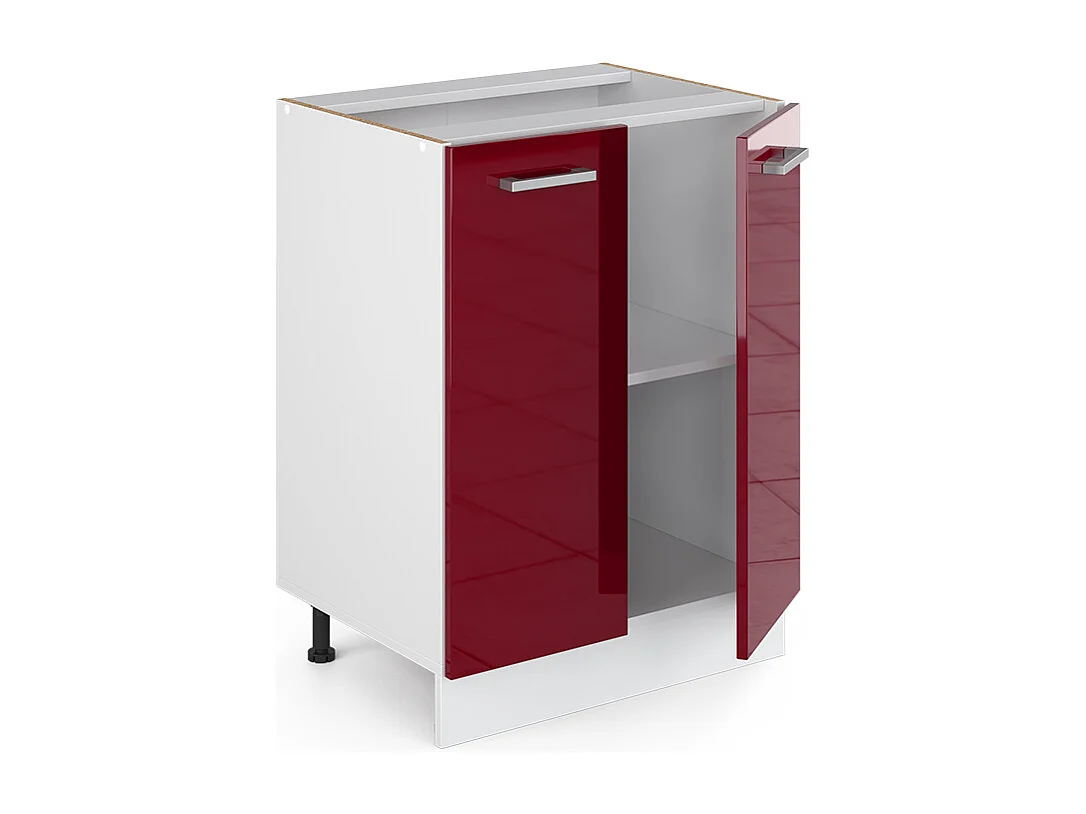 Küchenunterschrank rot hochglanz 60x60x81.6 r-line
