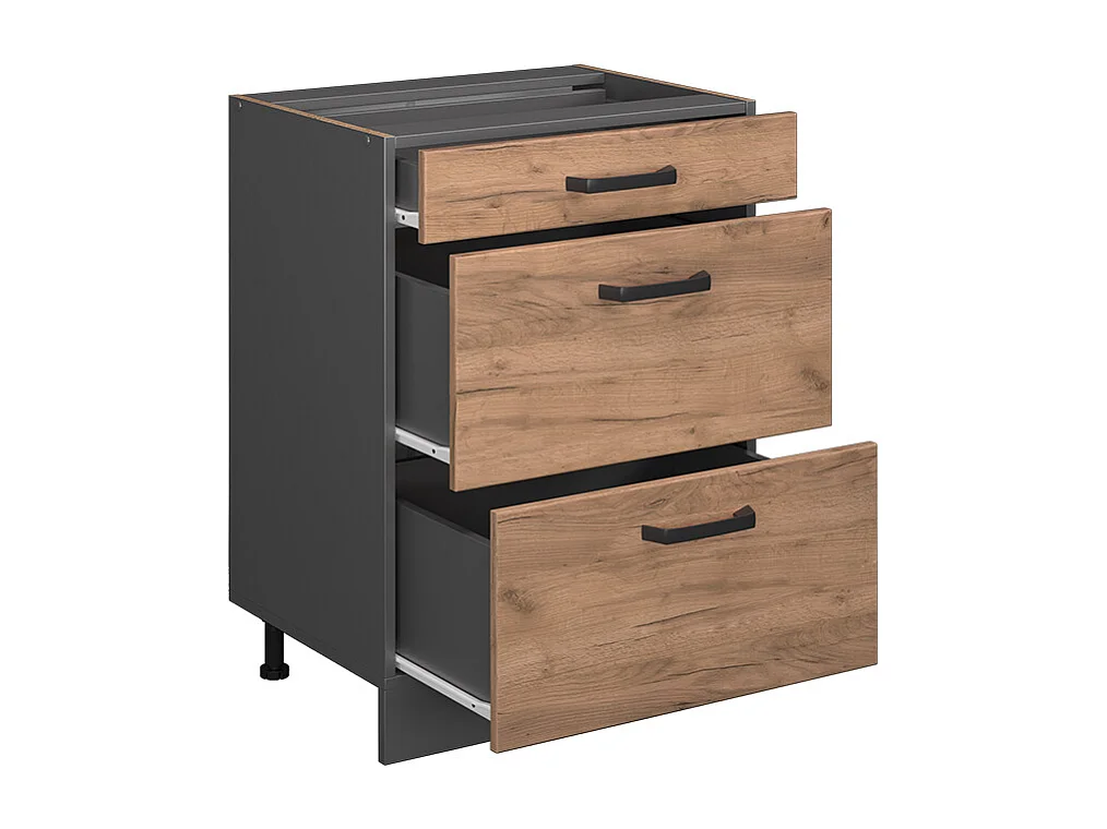 Meuble cuisine chêne de force doré 60x60x81.6 r-line