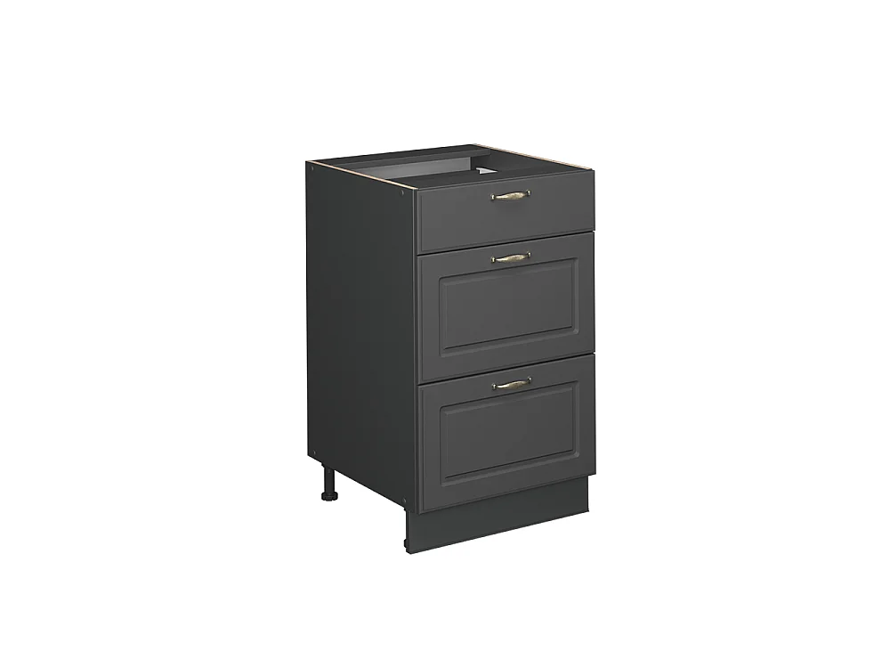 Meuble cuisine anthrazit-gold landhaus 50x51.6x82 fame-line