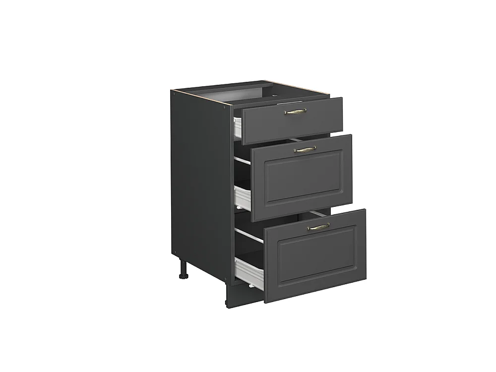 Meuble cuisine anthrazit-gold landhaus 50x51.6x82 fame-line