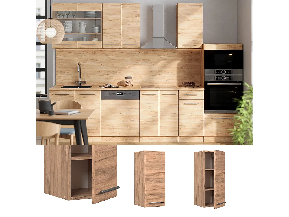 Väggskåp goldkraft ek 30x34.1x72 fame-line