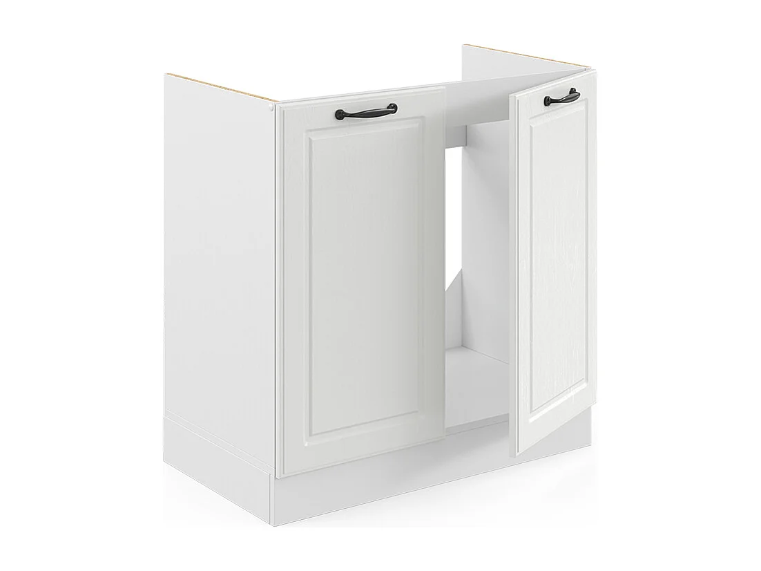 Meuble bas sous-évier blanc campagne 80x60x81.6 r-line