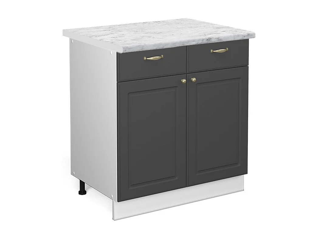 Meuble cuisine anthracite-or 80x60x82 fame-line