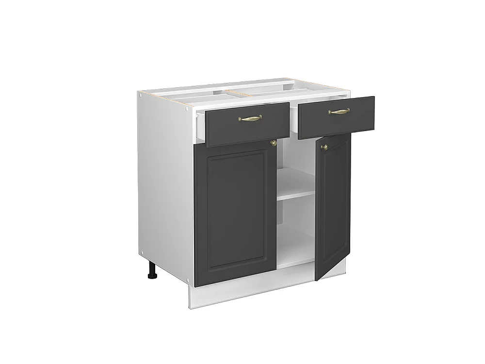 Meuble cuisine anthracite-or 80x60x82 fame-line