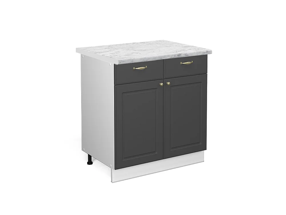 Meuble cuisine anthracite-or 80x60x82 fame-line