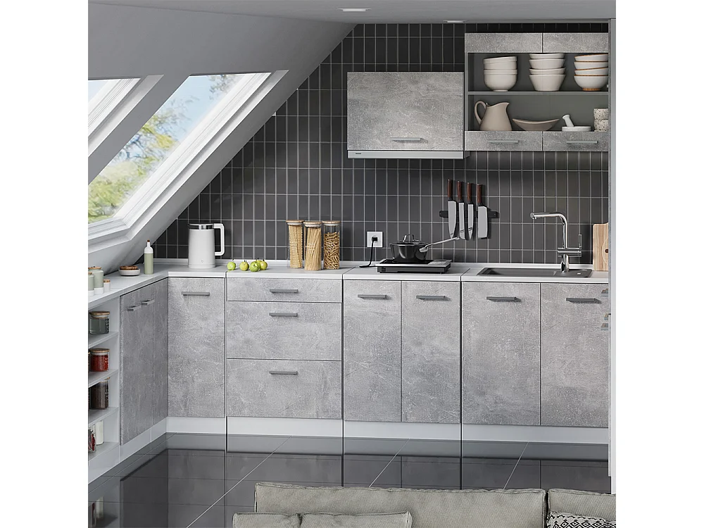 Meuble sous pente béton 60x46x81.6 r-line
