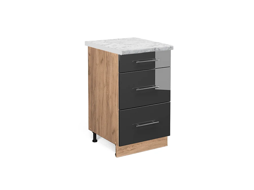 Köksunderskåp antracit högblank 50x60x82 fame-line