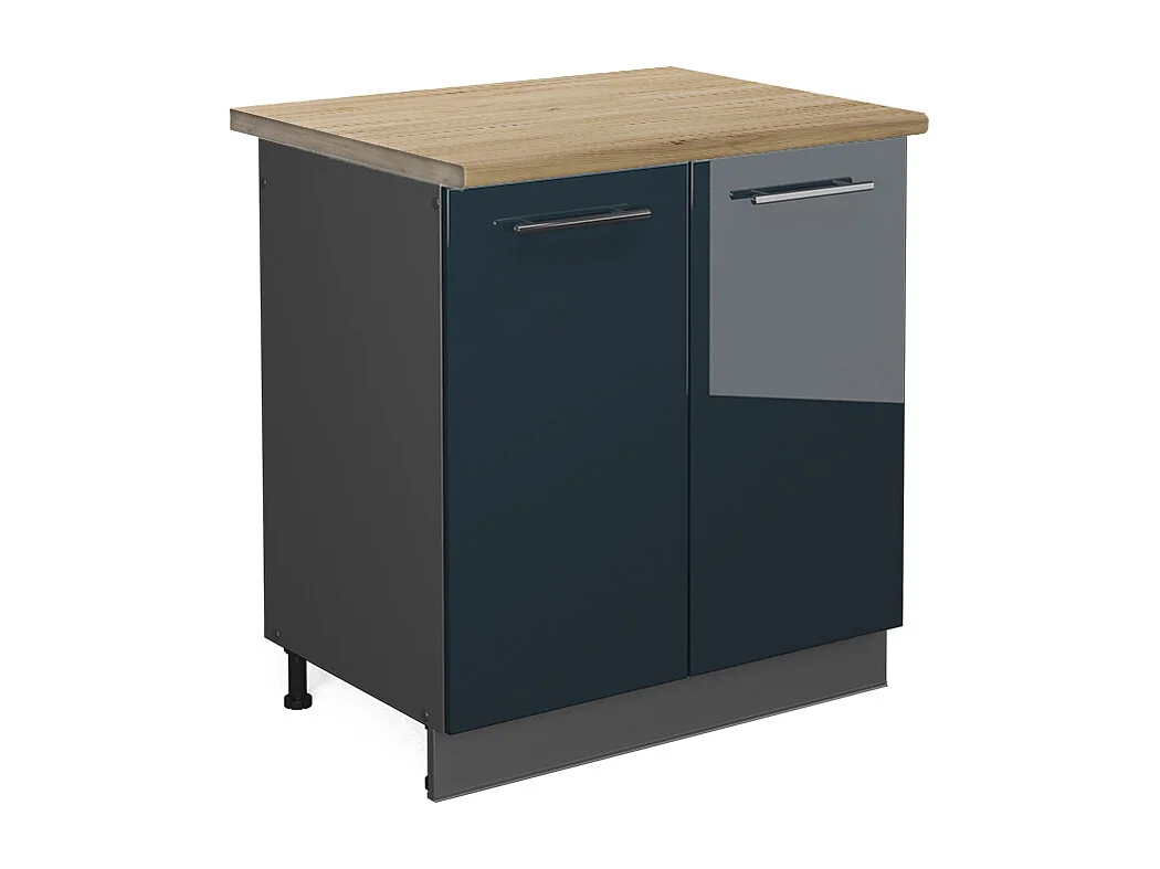 Mobile lavello cucina blu scuro lucido 80x60x82 fame-line