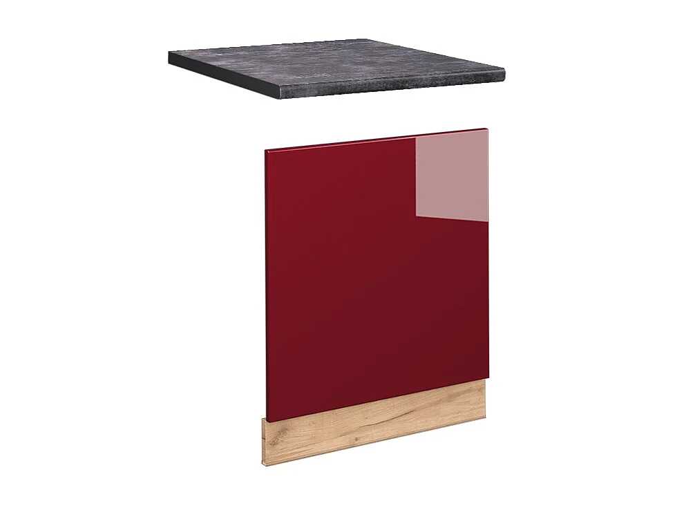 Frontblende bordeaux hochglanz 60x1.6x67.4 fame-line