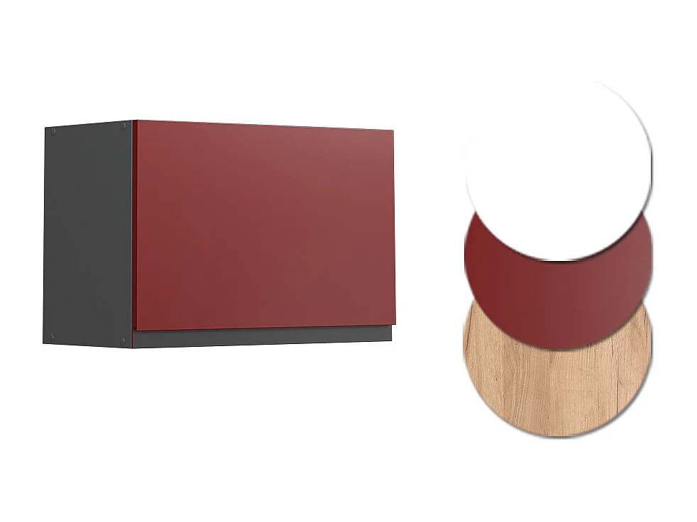 Elément haut de cuisine rouge 60x31x40 r-line