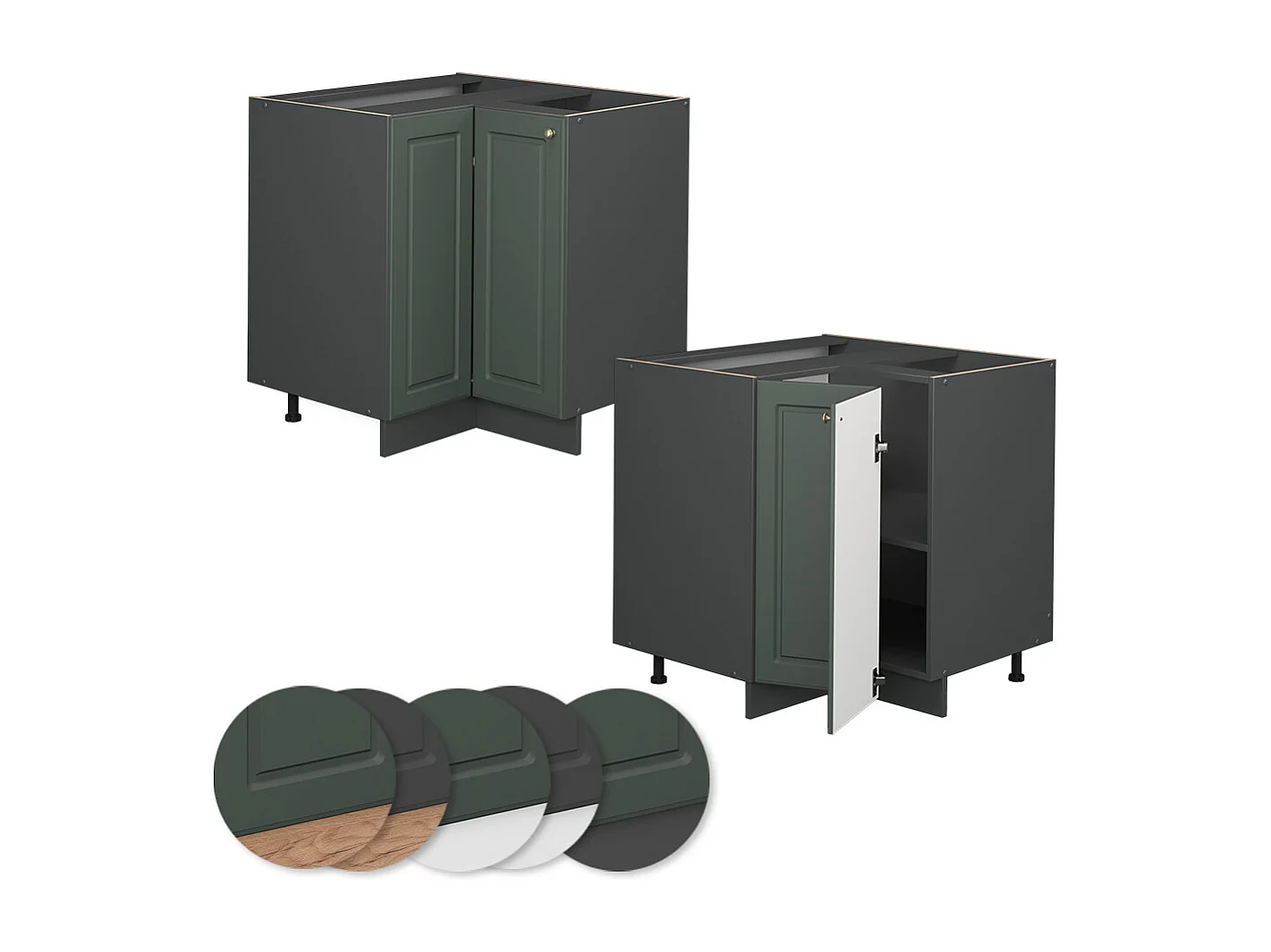 Meuble dangle vert or campagne 80.5x51.6x82 fame-line