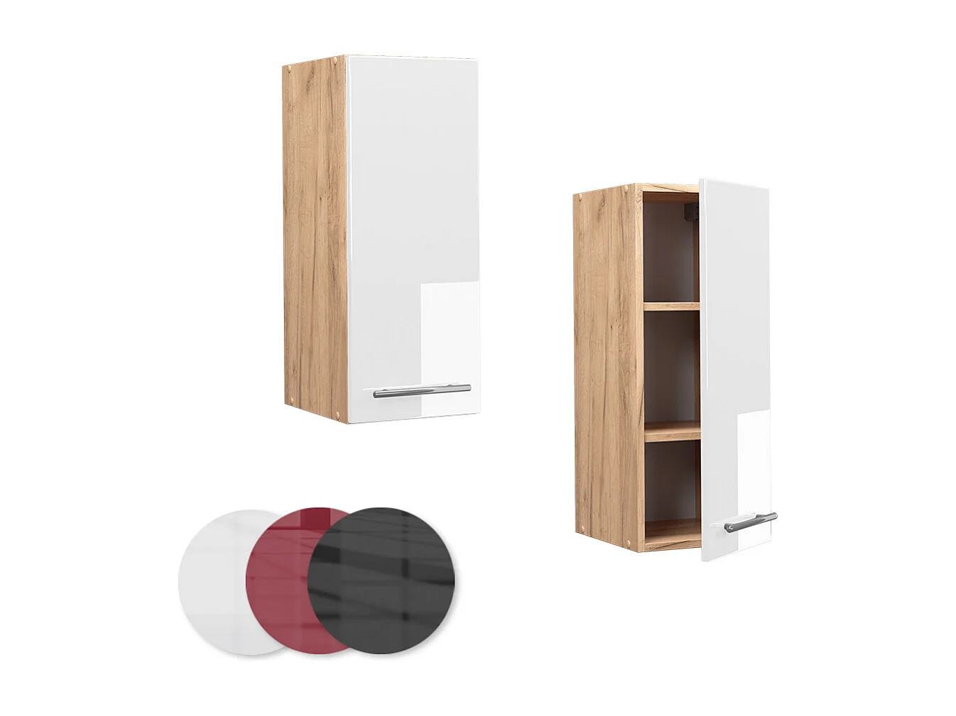 Armario colgante blanco alto brillo 30x34.1x72 fame-line