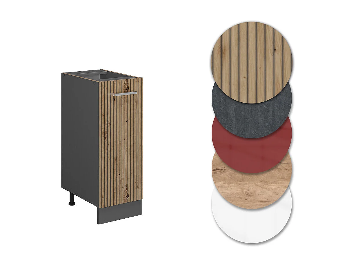 Meuble de cuisine chêne artisan 30x60x81.6 r-line