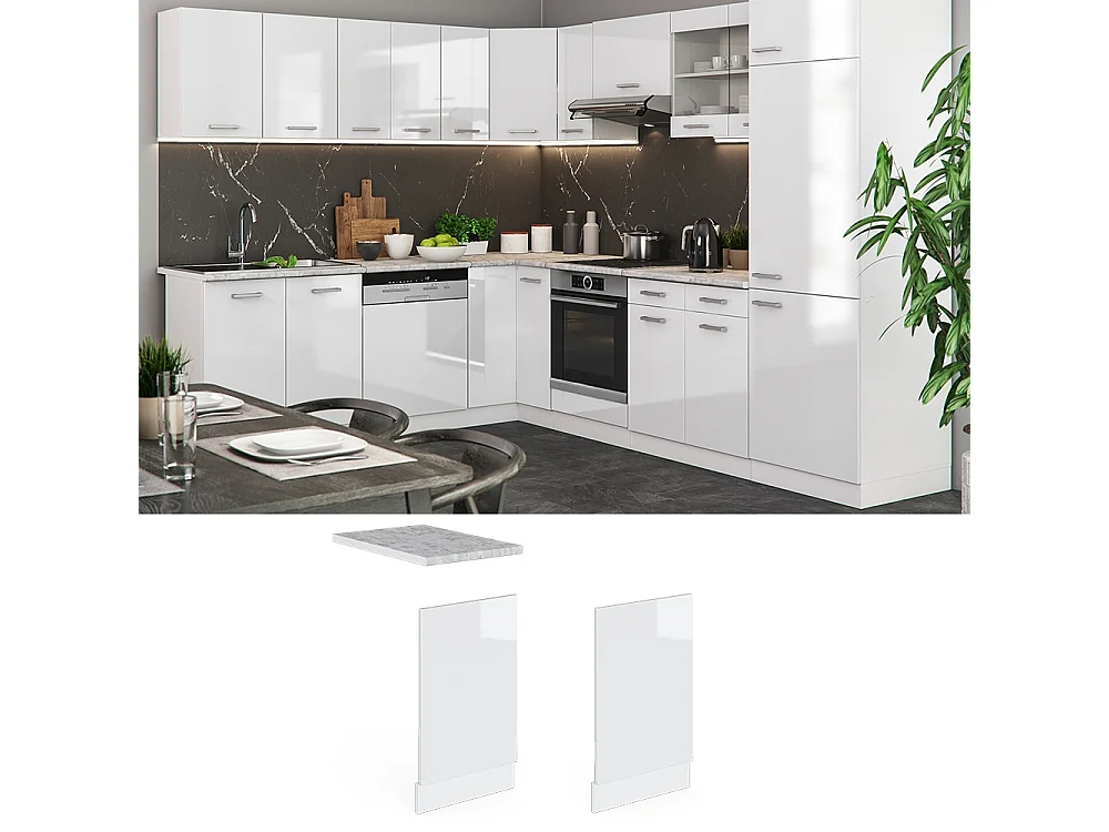 Frontblende weiß hochglanz 45x1.6x57.2 r-line